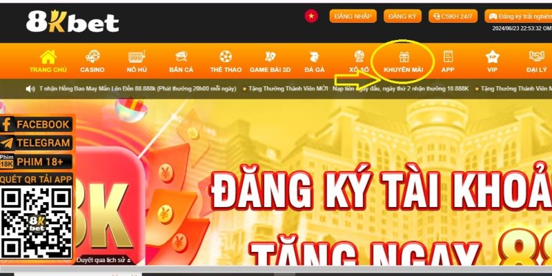 Vào mục Khuyến mãi để cập nhật Vào mục Khuyến mãi để cập nhật